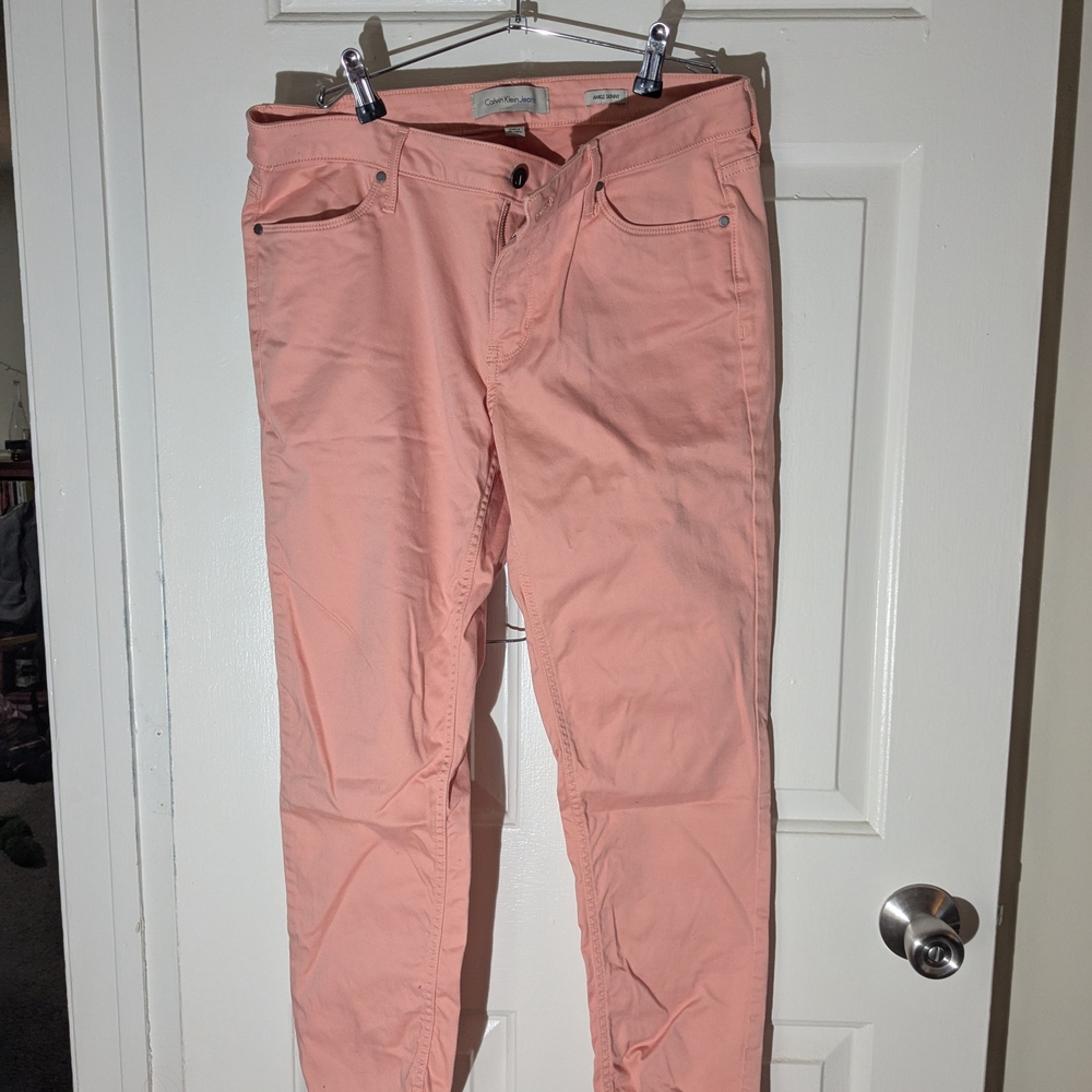 Calvin Klein Jeans Peach Ankle Skinny Pants